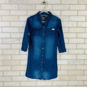 7 For All Mankind Chambray Denim Shirt Dress
